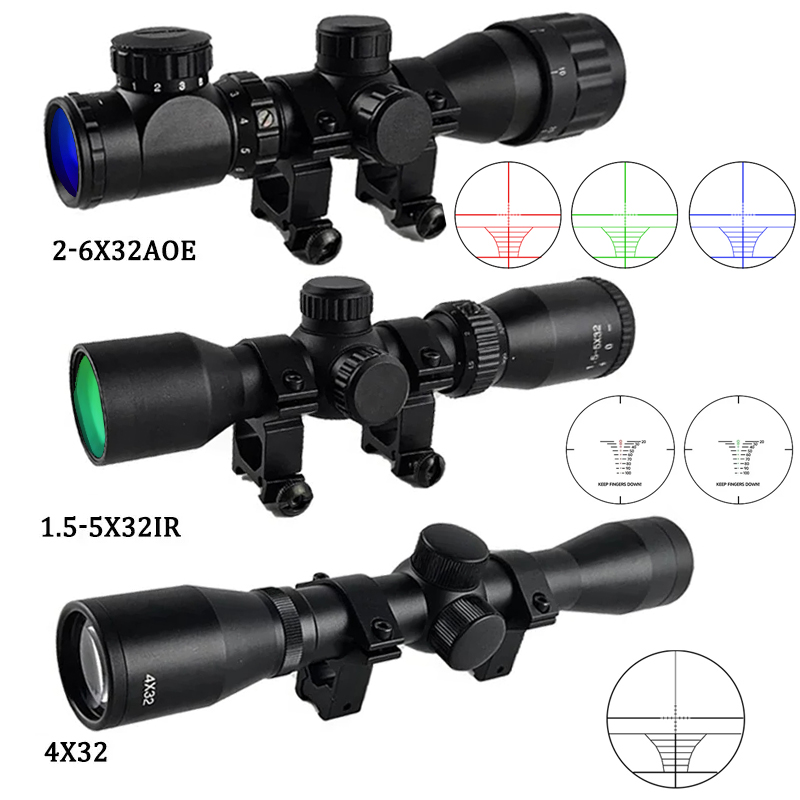 Crossbow Scope Sight - 4x32 1.5-5x32IR 2-6X32AOE Tactical Scope Crossbow