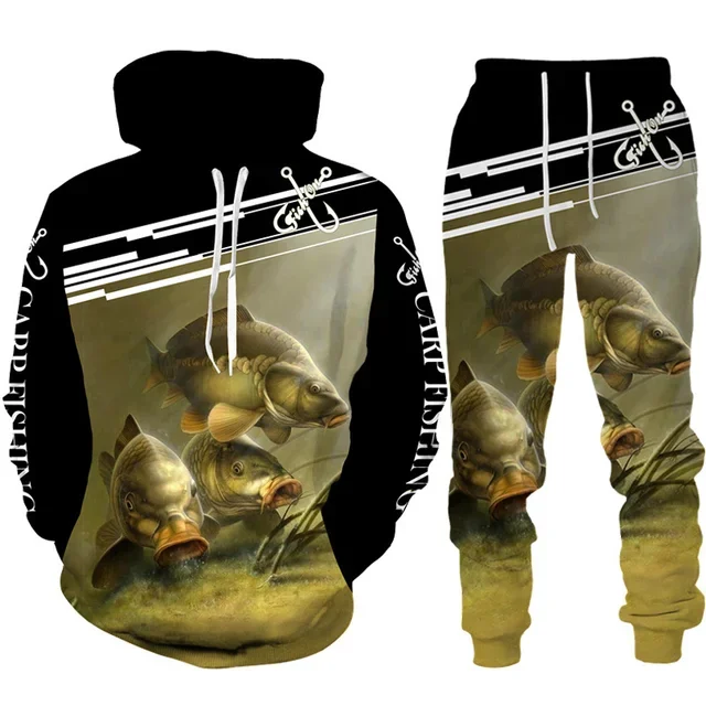 Outdoor Hunting Pants Women - Novelty 3D Fish Printed Men Women