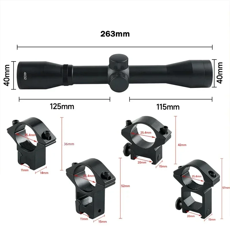 2-6X32AOE Crossbow Short Scope - đánh giá và giá Crossbow Scope Sight