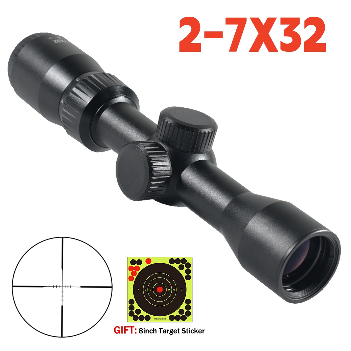 Hunting Tactical Scope 2-7x32  - đánh giá và giá Crossbow Scope Sight