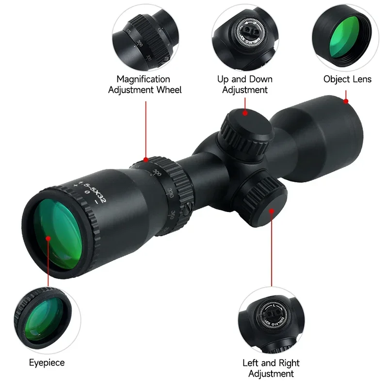 1.5-5X32 Scope Crossbow Short  - đánh giá và giá Crossbow Scope Sight