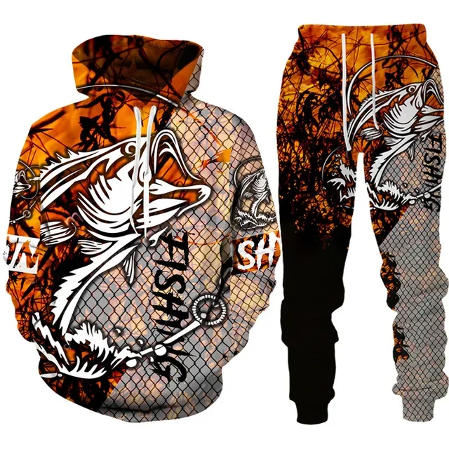 Novelty 3D Fish Printed Men Wo - đánh giá và giá Outdoor Hunting Pants Women