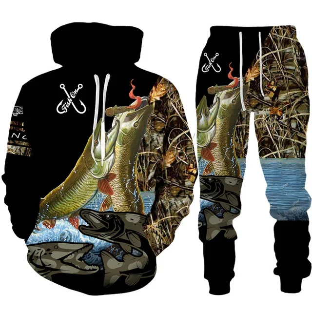 Novelty 3D Fish Printed Men Wo - đánh giá và giá Outdoor Hunting Pants Women