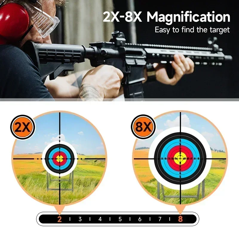 2-8x20IR Hunting Rifle Scopes  - đánh giá và giá Crossbow Scope Sight